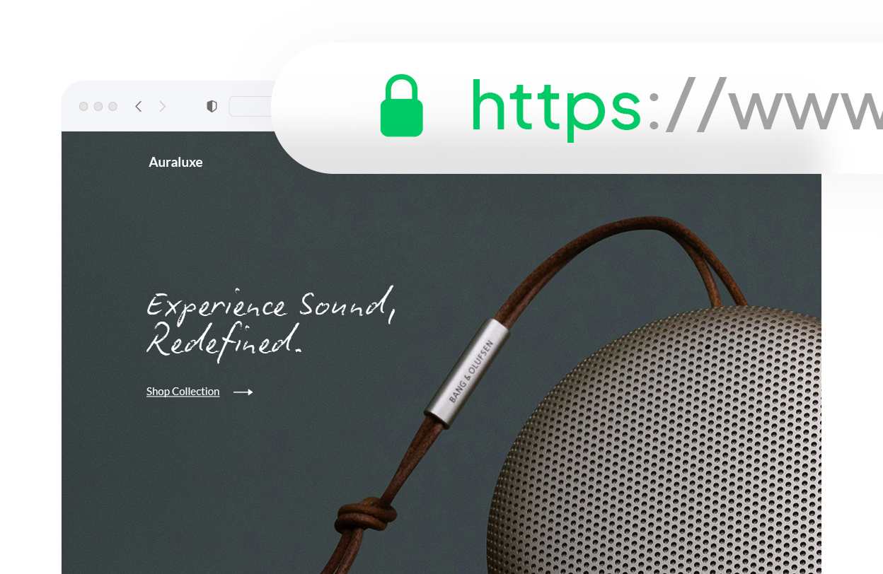 Website security and performance features.